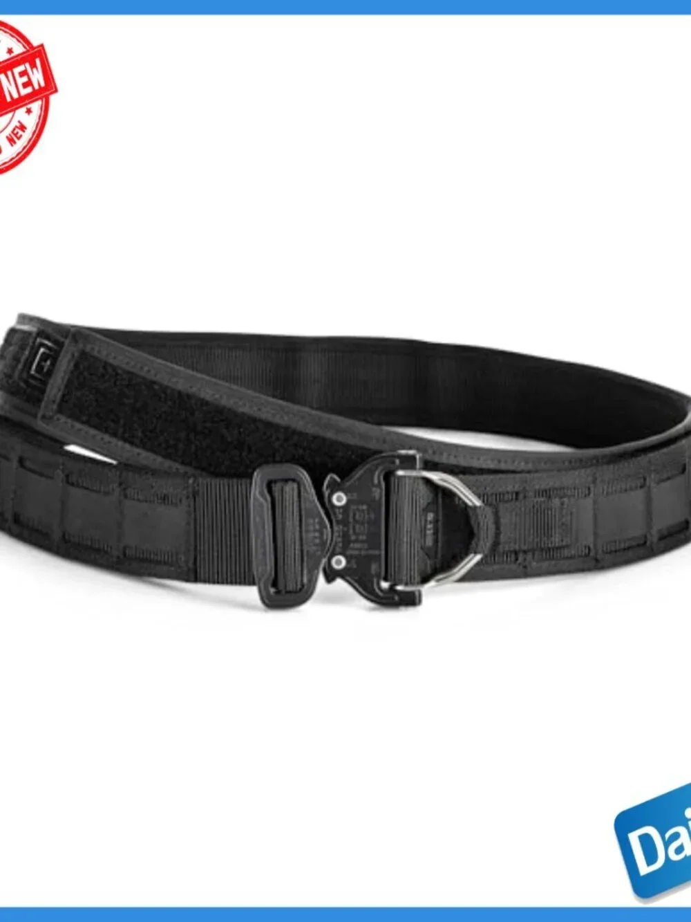 Tactical Duty Belt with Quick-Release Buckle and MOLLE Panels